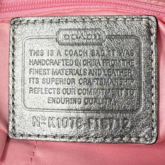 Vintage Y2k Coach Poppy Graffiti Tote Shoulder Bag Butterfly Charm Cutecore - Picture 12 of 14